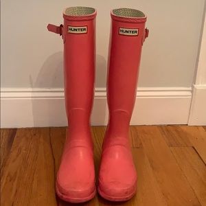 Pink Hunter Rain Boots